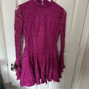 Pink Lace Mini Dress